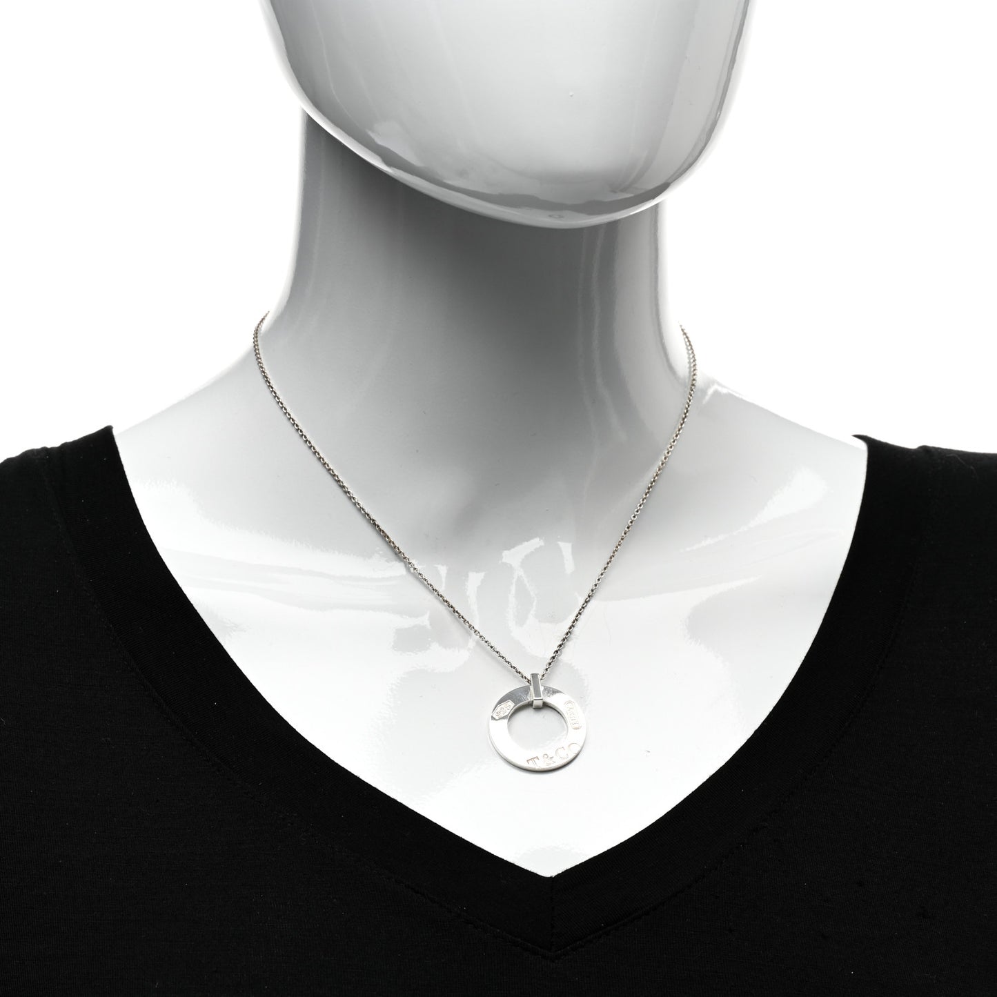Sterling Silver 1837 Open Circle Pendant Necklace