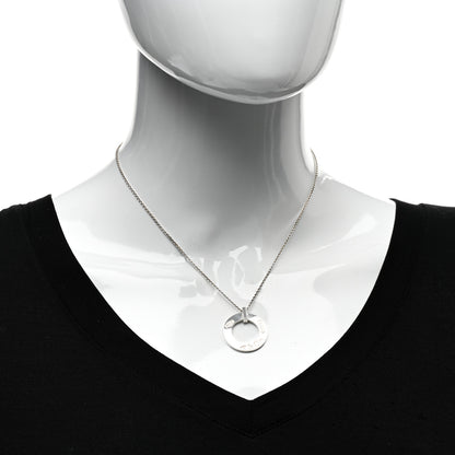 Tiffany Sterling Silver 1837 Open Circle Pendant Necklace 2 of 4