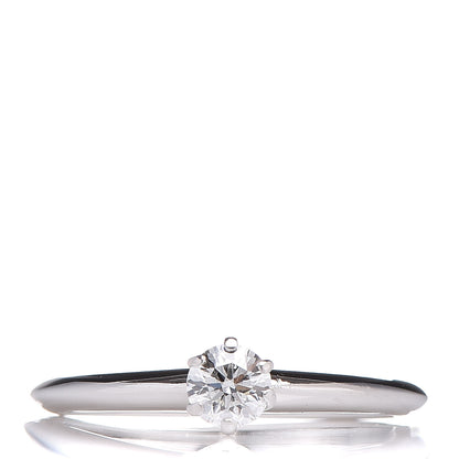 Tiffany Platinum Diamond .29ct Solitaire Engagement Ring 52 6 1 of 8