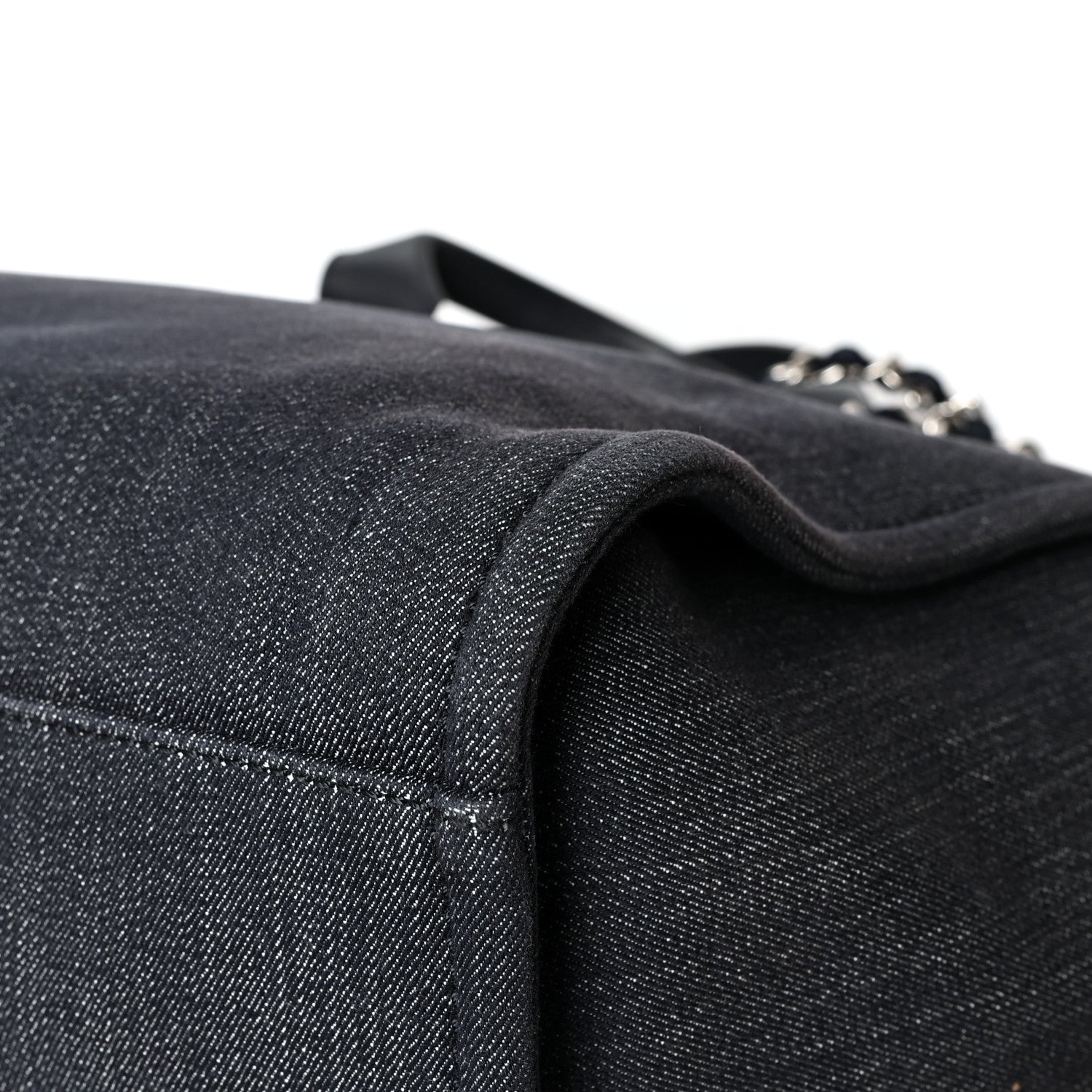 Chanel Denim Medium Deauville Tote Dark Blue 12 of 12