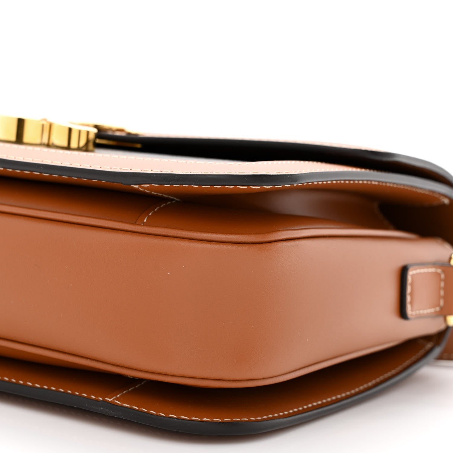 Celine Triomphe Canvas Calfskin Medium Triomphe Bag Tan 12 of 13