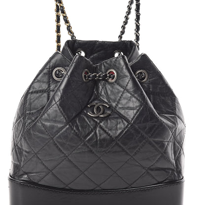 Chanel Aged Calfskin Quilted Small Gabrielle Backpack Black 10 of 11