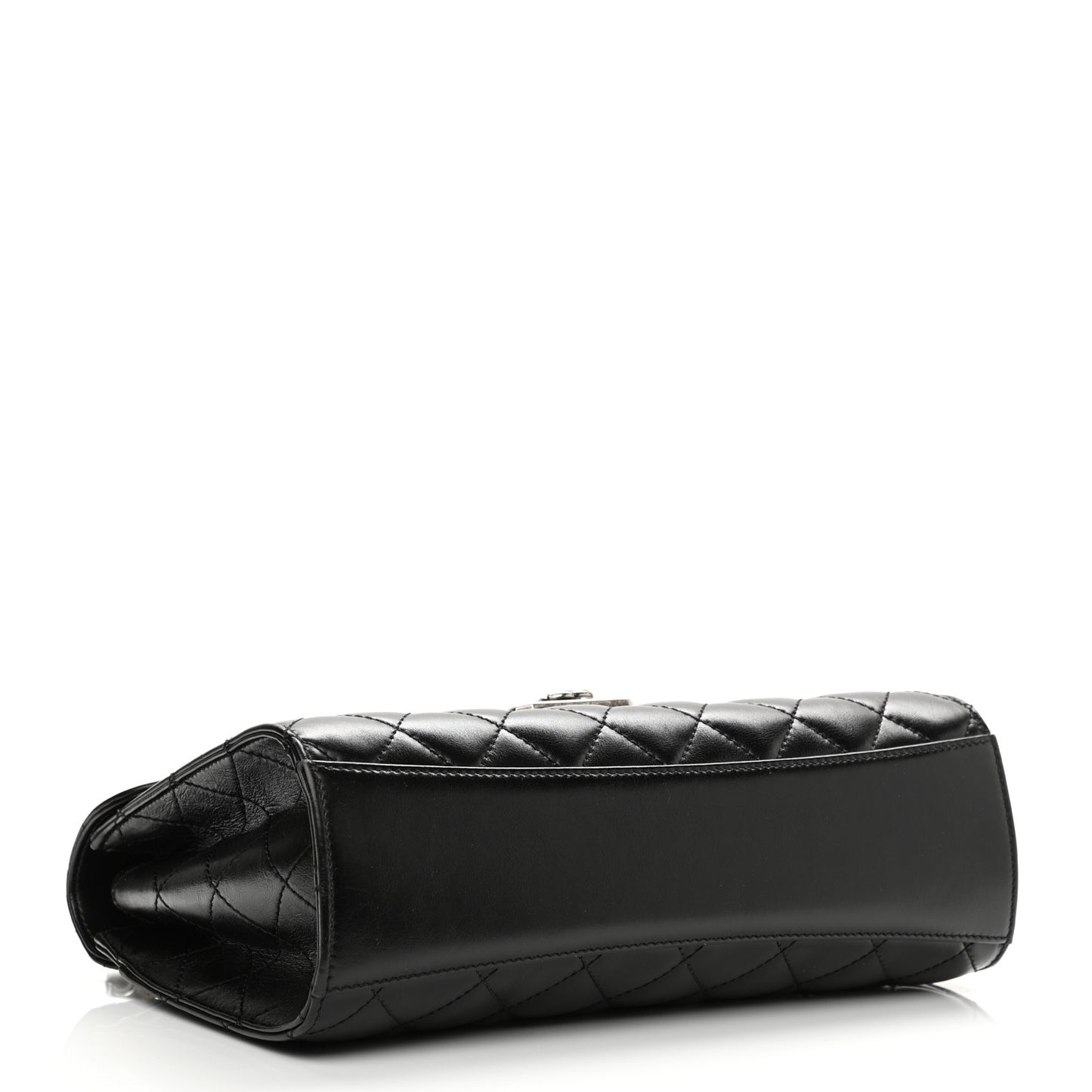 Calfskin Quilted Medium Mad About Quilting Flap Black