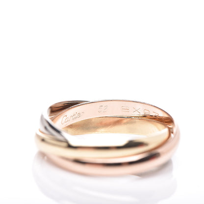 Cartier 18K Pink Yellow White Gold Small Trinity Ring 52 6 7 of 8