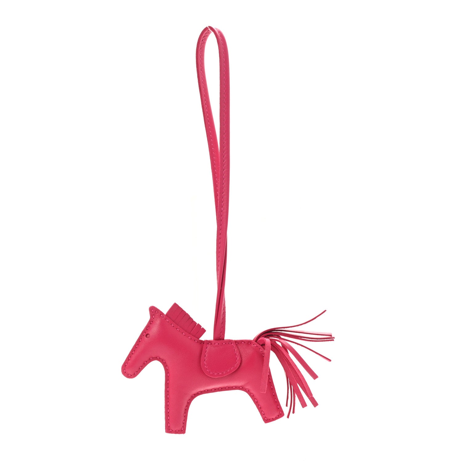 Hermes Milo Lambskin Grigri Rodeo Horse Bag Charm PM Rose Mexico 1 of 4