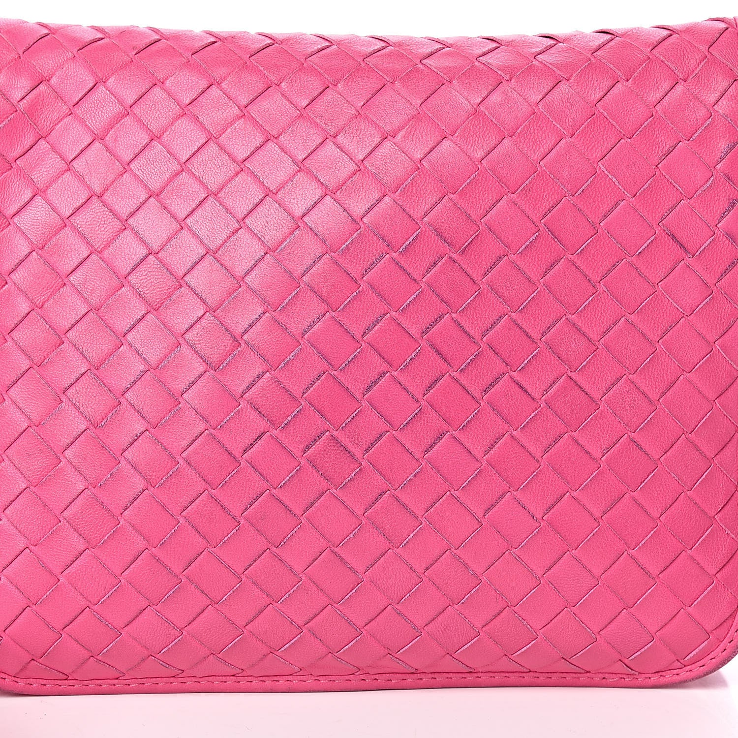 Bottega Veneta Nappa Intrecciato Mini Flap Crossbody Fuchsia 18 of 21