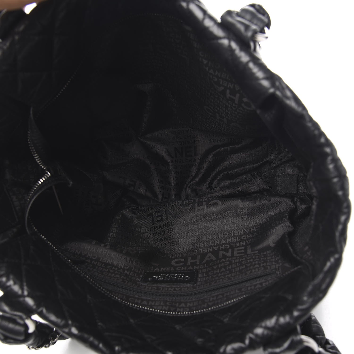 Chanel Distressed Lambskin Vintage Ligne Lady Braid Tote Black 4 of 9