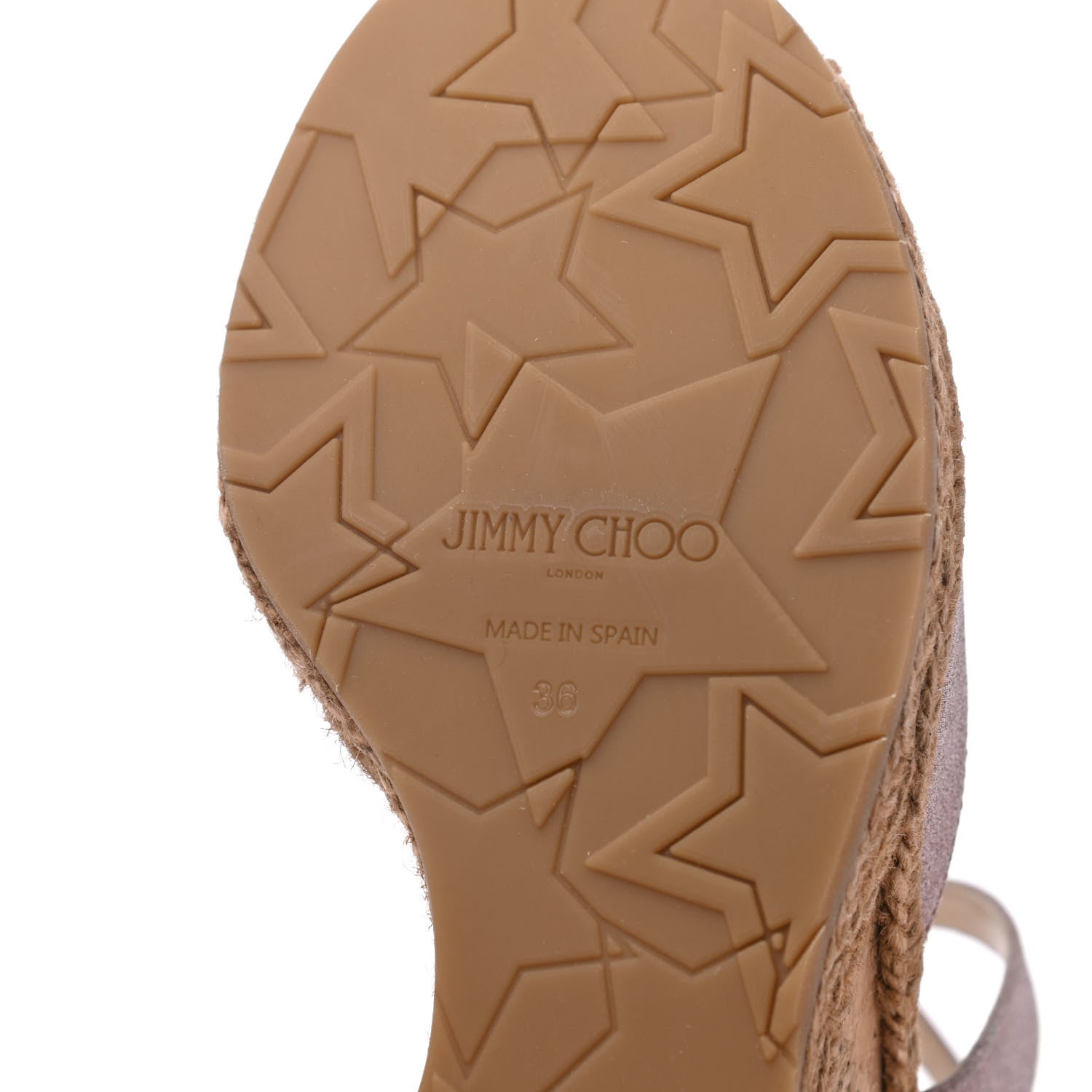 Jimmy Choo Glitter Rope Cork Alanah 105 Wedge 36 Ballet Pink 7 of 8