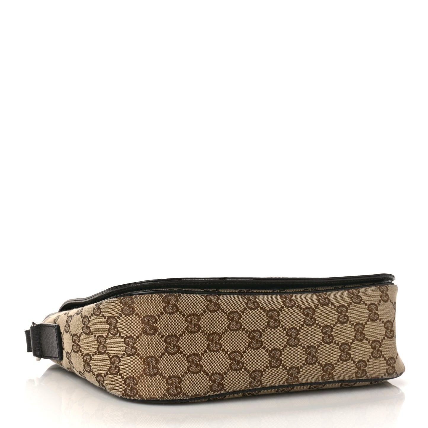 Monogram Flap Messenger Bag Beige Dark Brown