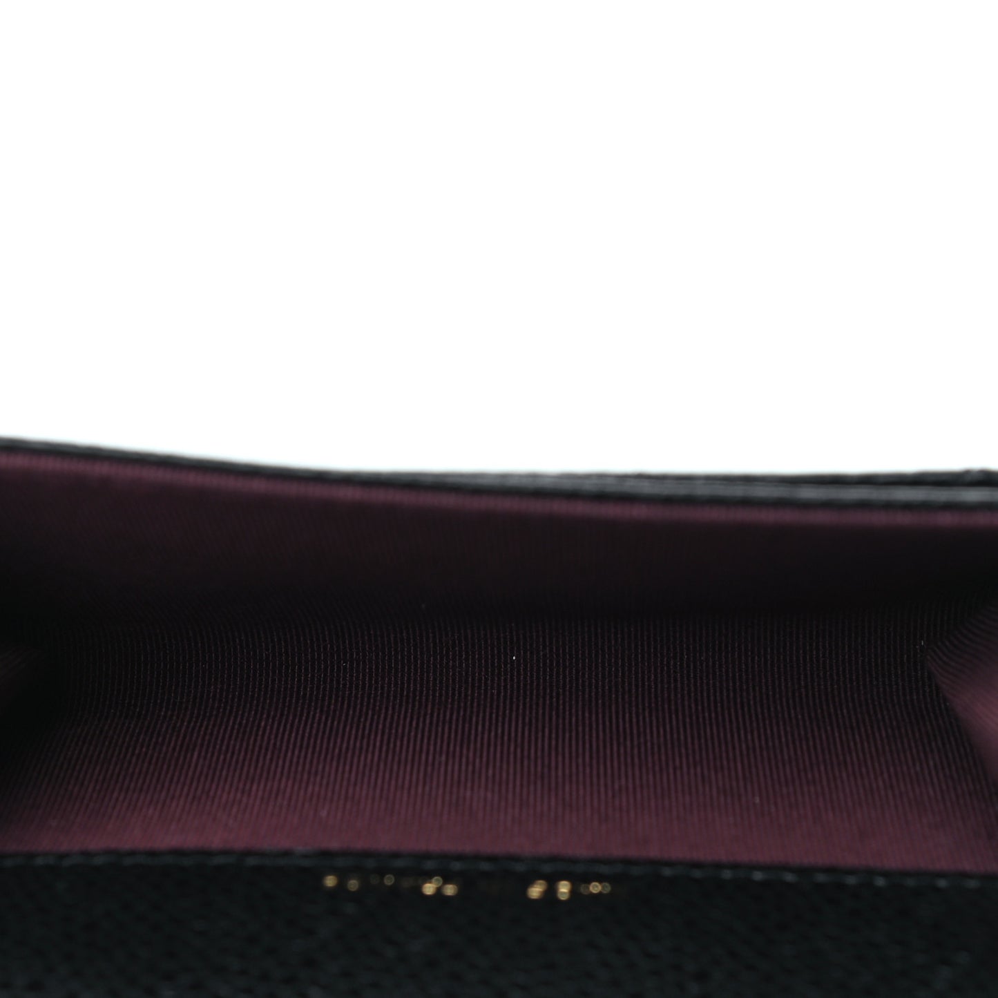 Caviar Quilted Flap Card Holder Wallet Black