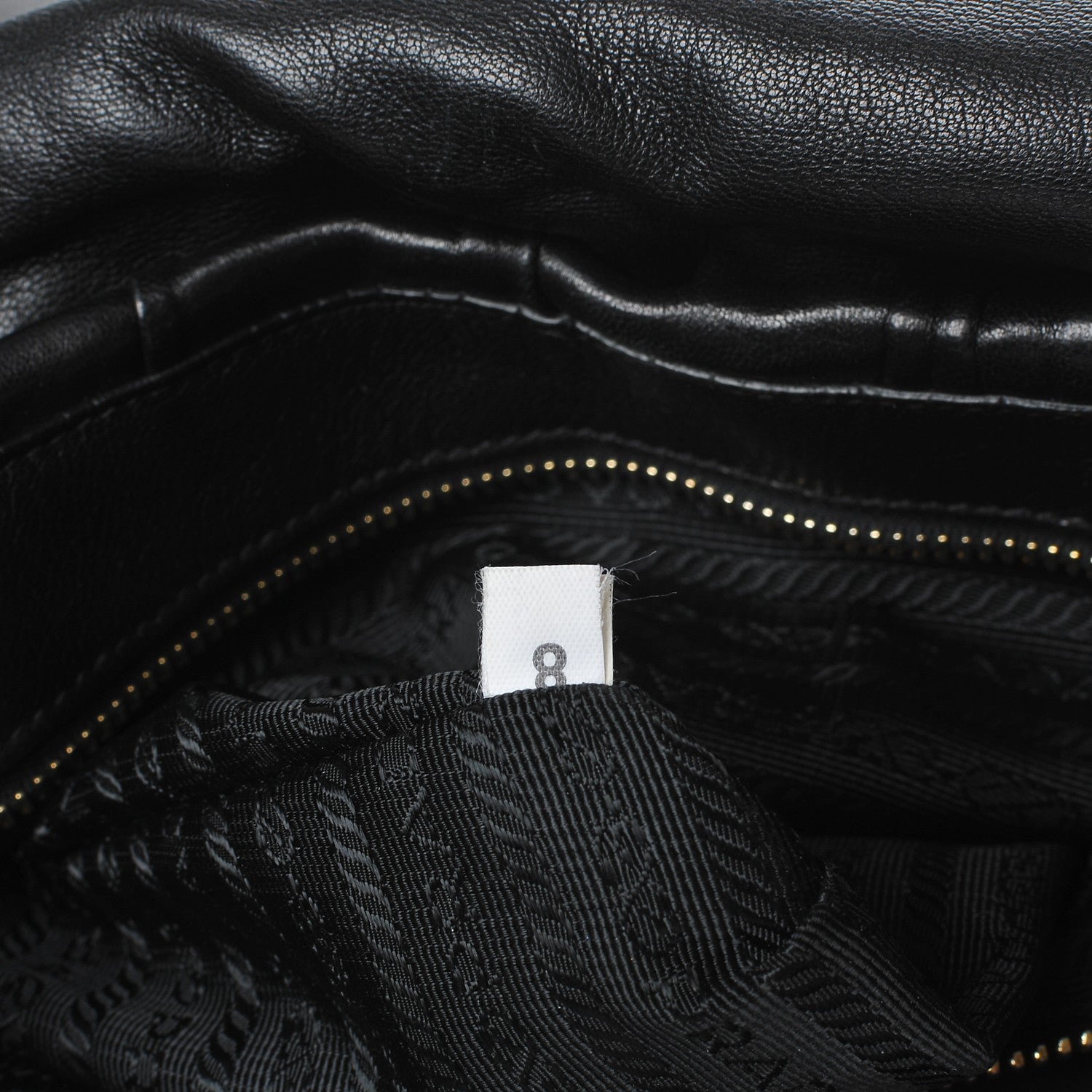 Prada Nappa Dressy Gaufre Flap Bag Nero Black 8 of 12