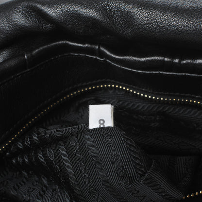 Prada Nappa Dressy Gaufre Flap Bag Nero Black 8 of 12