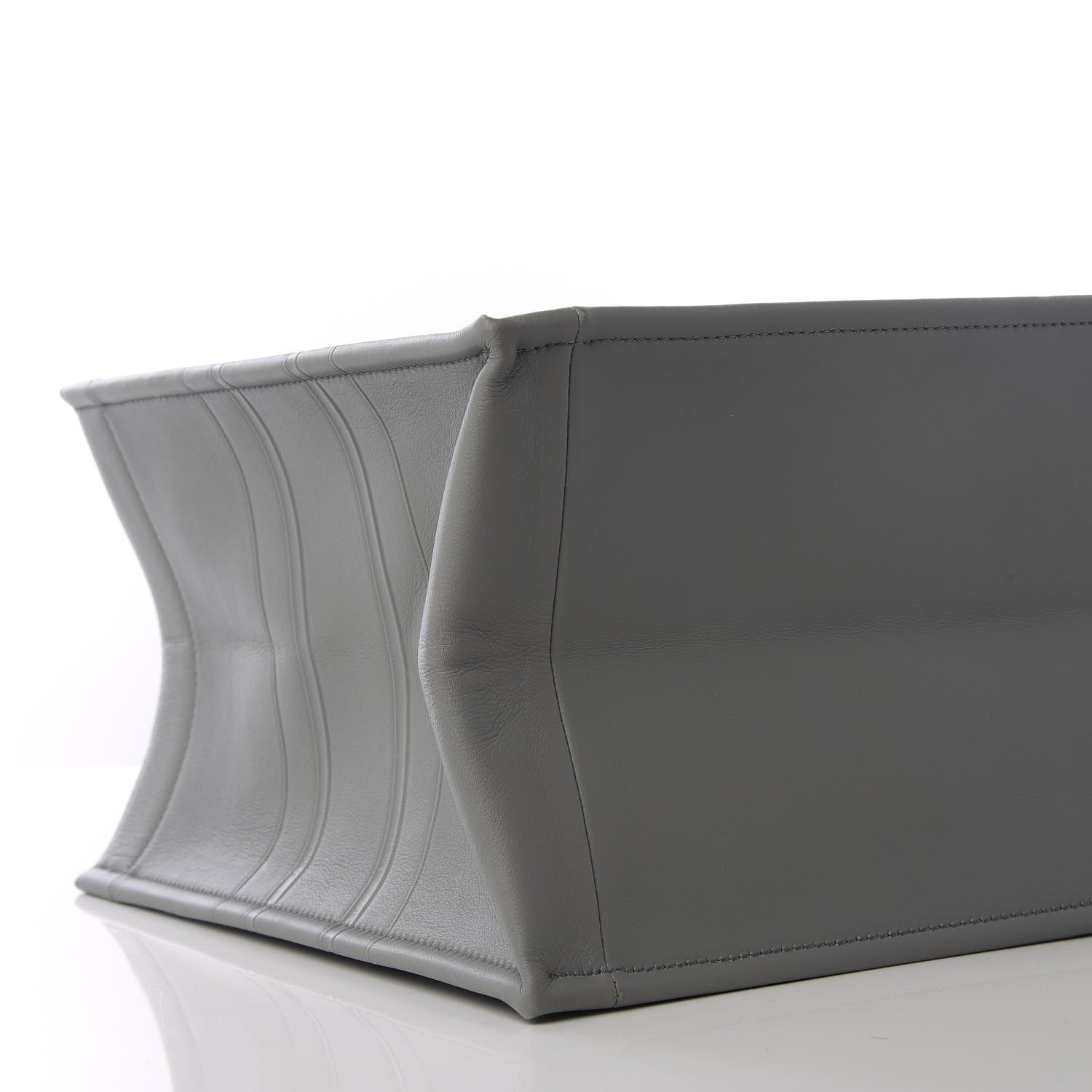 Christian Dior Calfskin Embossed Medium Book Tote Grey 8 of 10