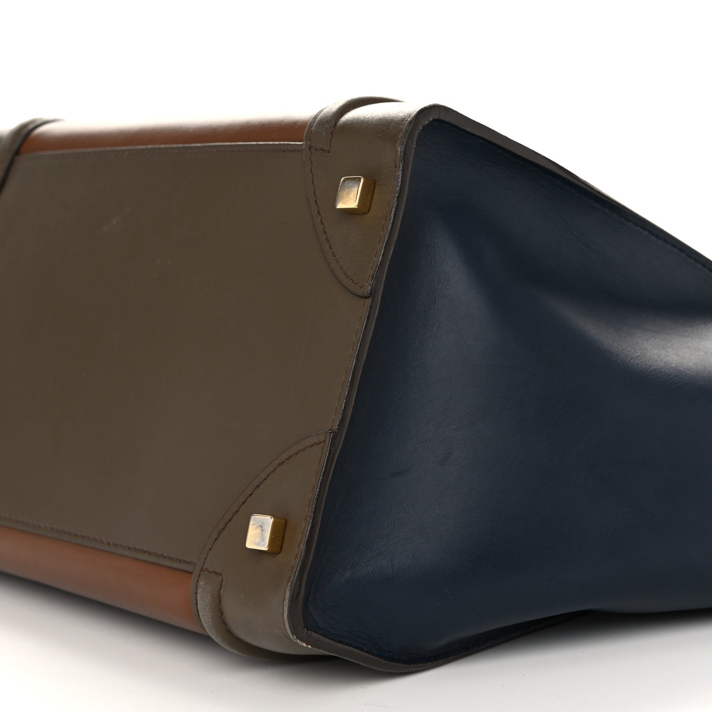 Satin Calfskin Mini Tri-Color Luggage Camel