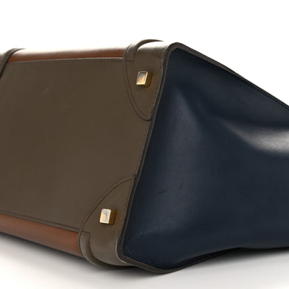 Celine Satin Calfskin Mini Tri-Color Luggage Camel 10 of 10