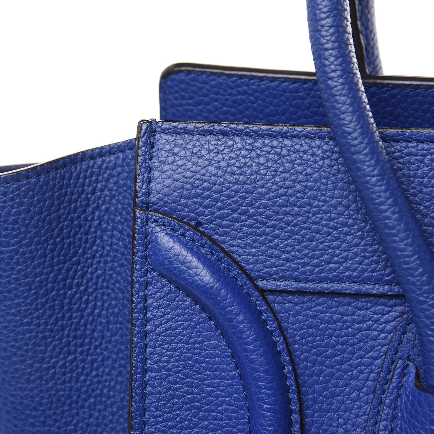 Celine Drummed Calfskin Micro Luggage Indigo 11 of 11