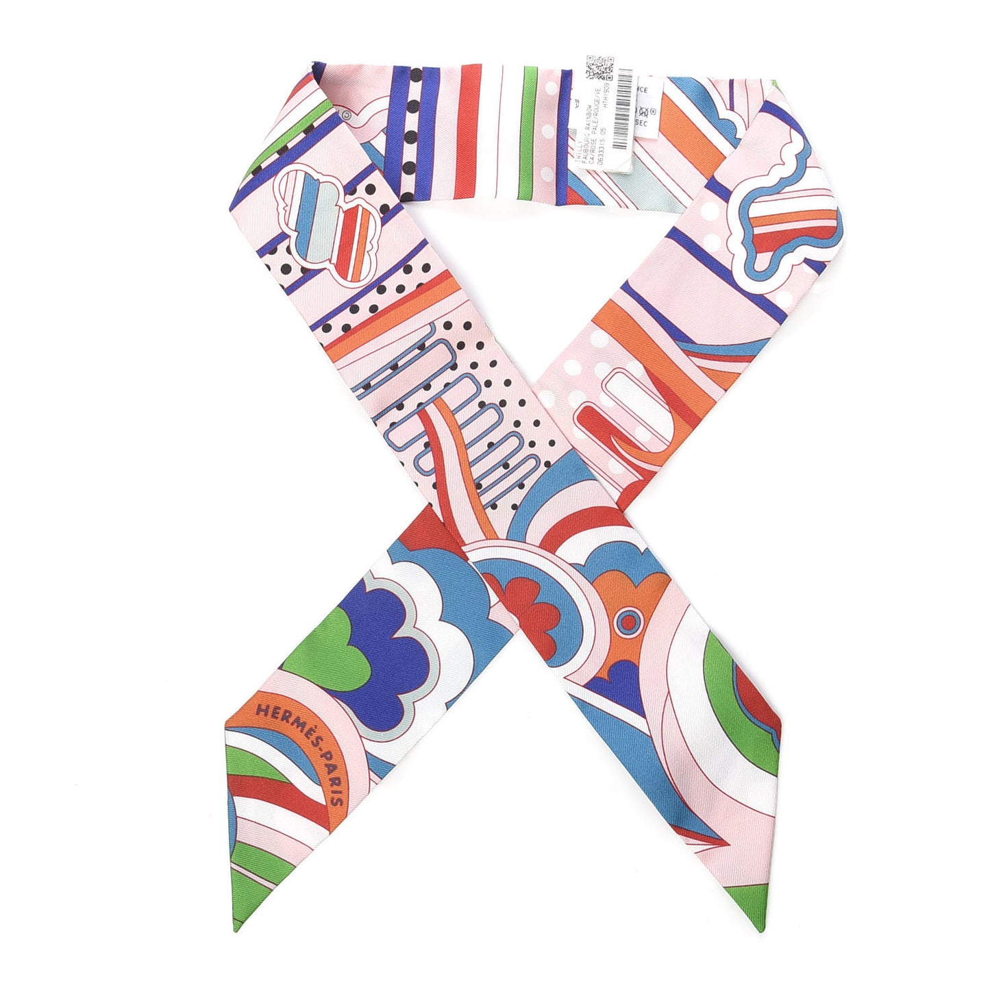 Silk Faubourg Rainbow Twilly Rose Pale Rouge Vert