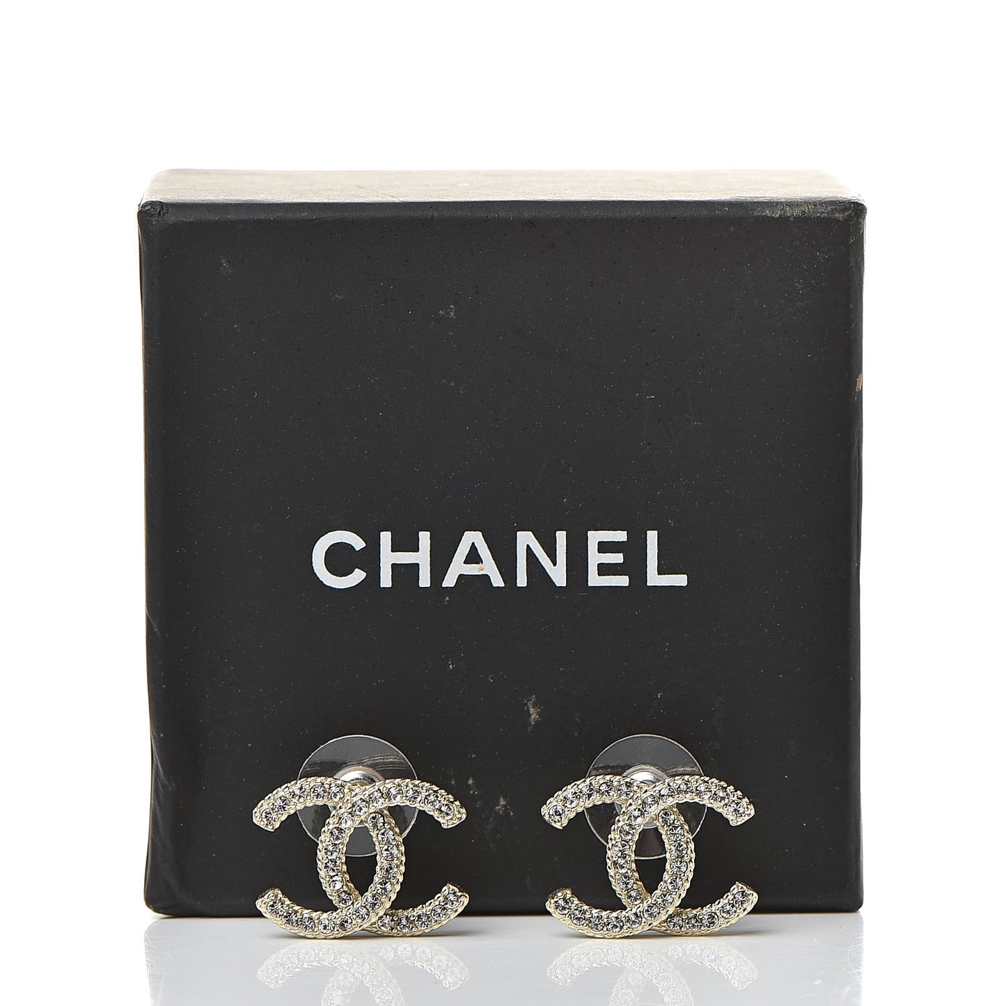 Crystal CC Earrings Gold