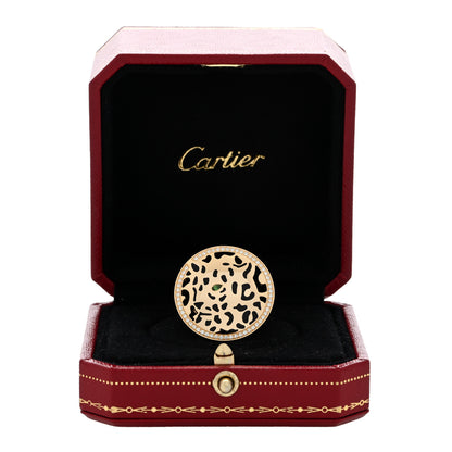 Cartier 18K Yellow Gold Diamond Tsavorite Black Lacquer Panthere De Cartier Ring 51 5.75 5 of 5