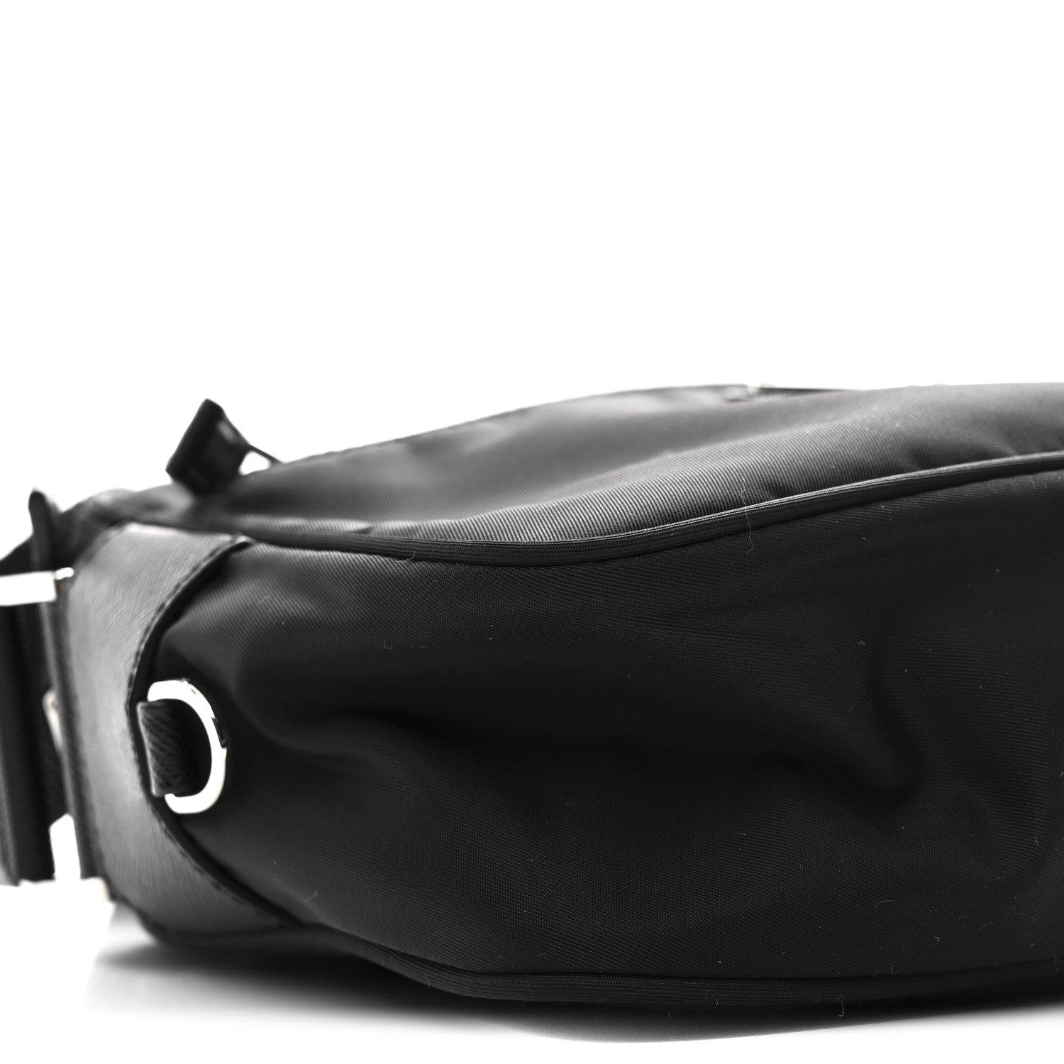 Prada Re-Nylon Vela Saffiano Pocket Double Zip Shoulder Bag Black 9 of 10