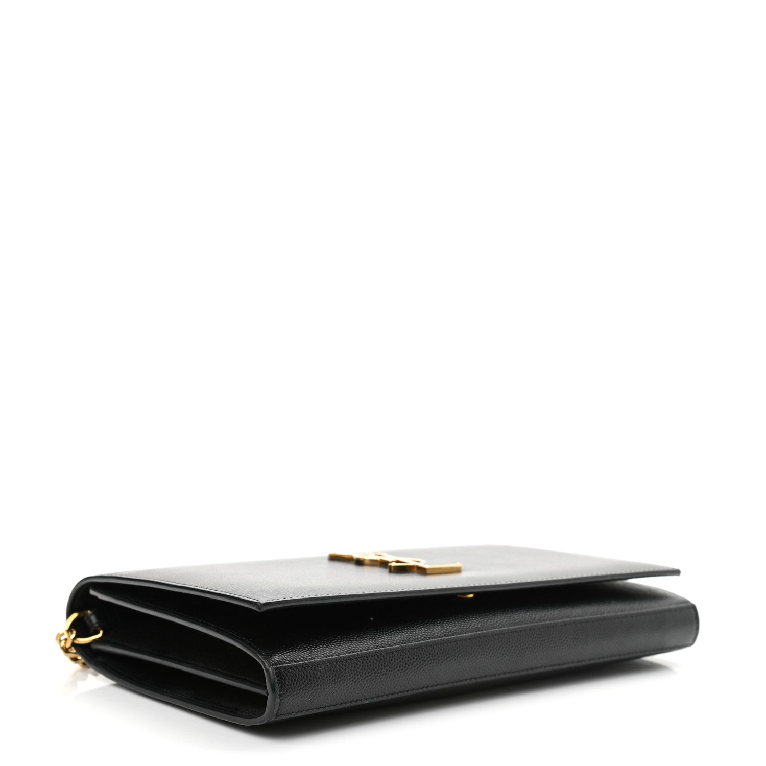 Saint Laurent Grain De Poudre Medium Classic Monogram Kate Satchel Black 4 of 10