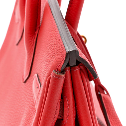 Hermes Togo BIRKIN 30 Rouge Casaque 20 of 21