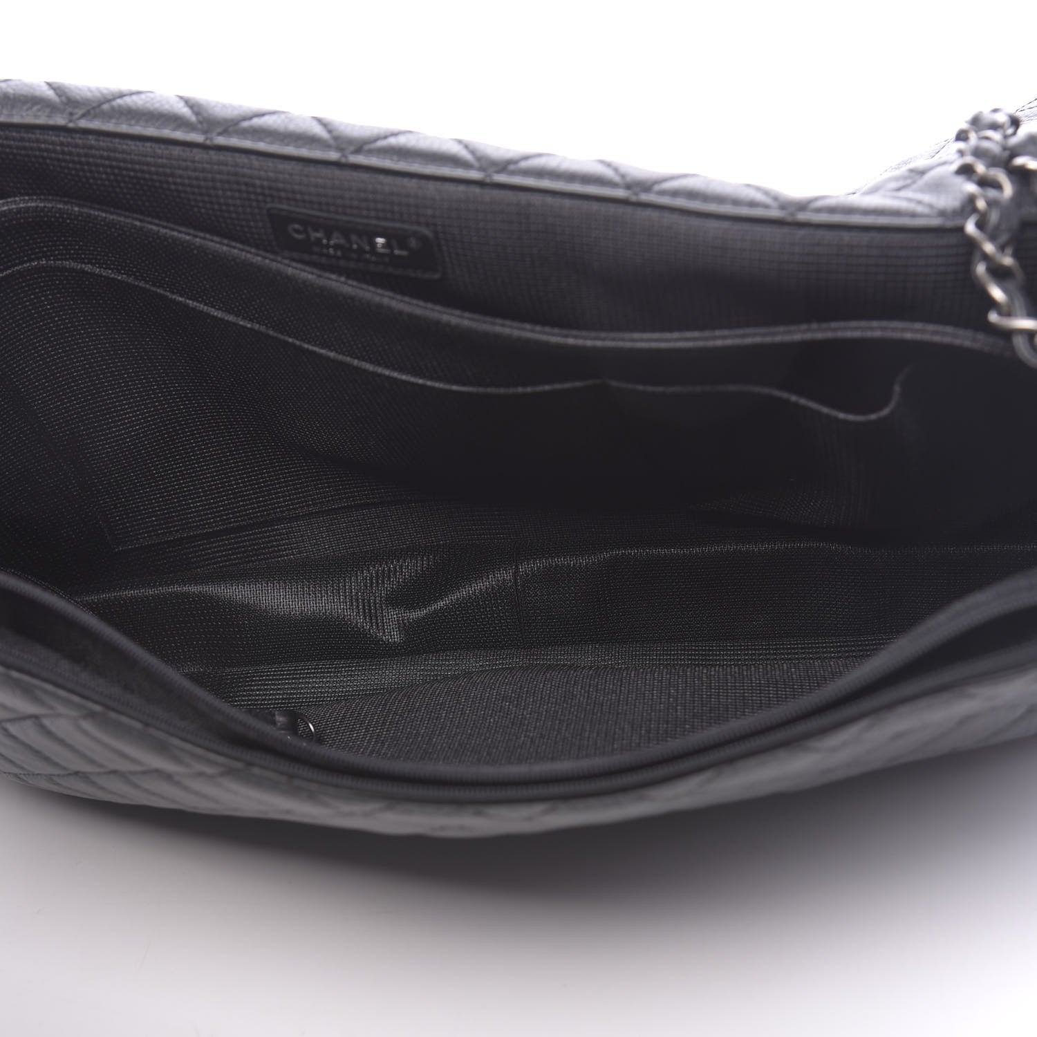 Chanel Calfskin Quilted XXL Travel Flap Bag Black 5 of 10