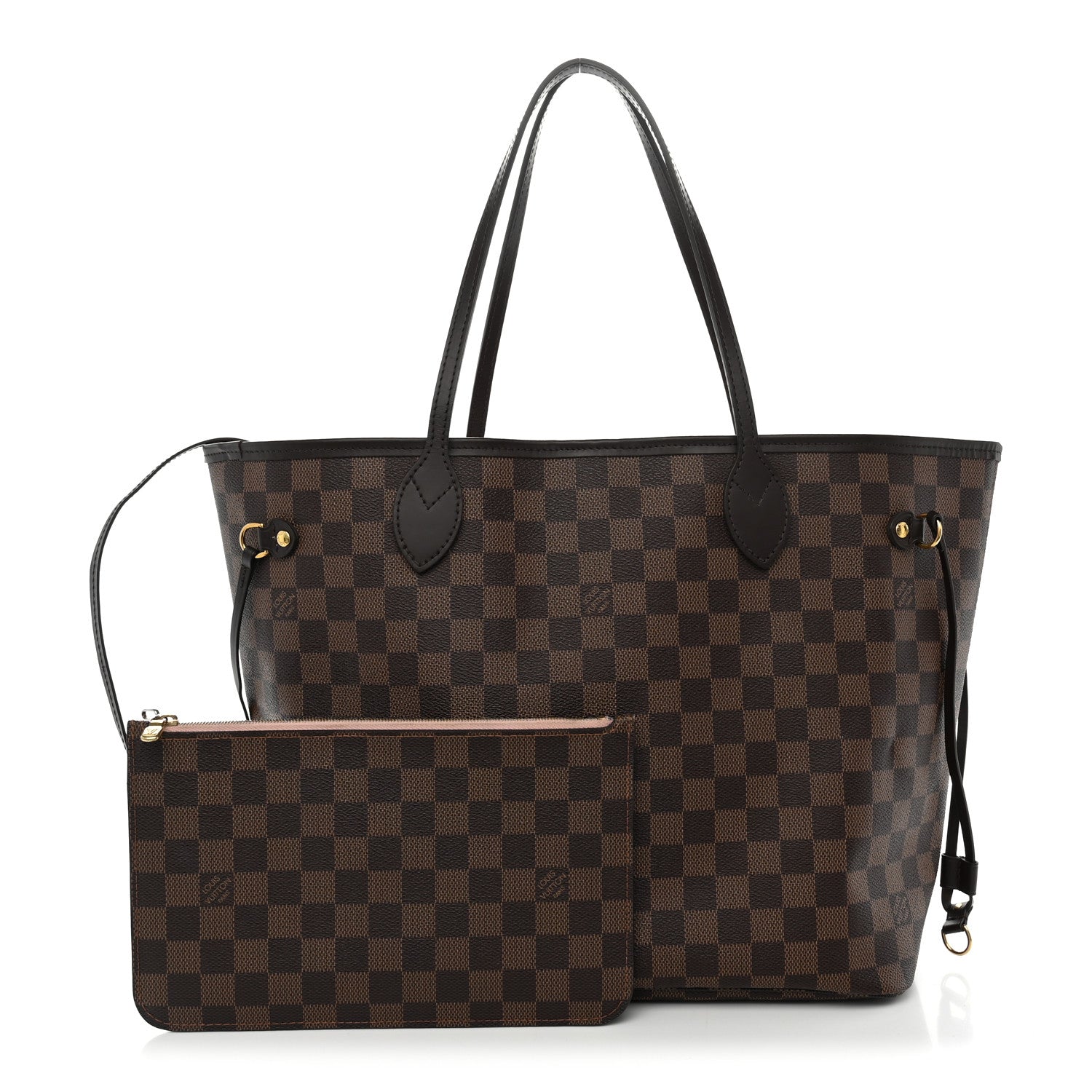 Louis Vuitton Damier Ebene Neo Neverfull MM Rose Ballerine 3 of 12
