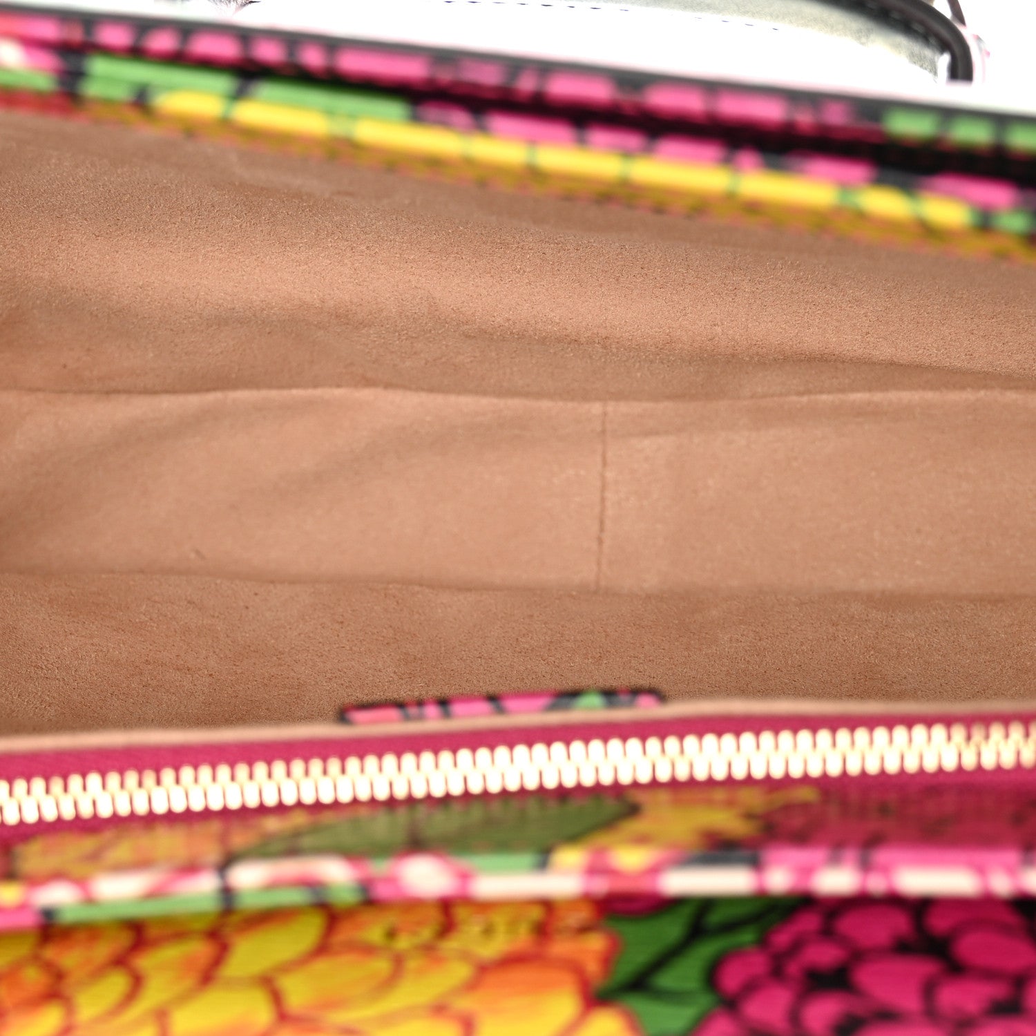 Gucci X KEN SCOTT New Shangai Calfskin Pomponica Print Horsebit 1955 Shoulder Bag Multicolor Fuxia Pompon 5 of 10