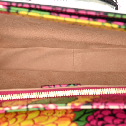 Gucci X KEN SCOTT New Shangai Calfskin Pomponica Print Horsebit 1955 Shoulder Bag Multicolor Fuxia Pompon 5 of 10
