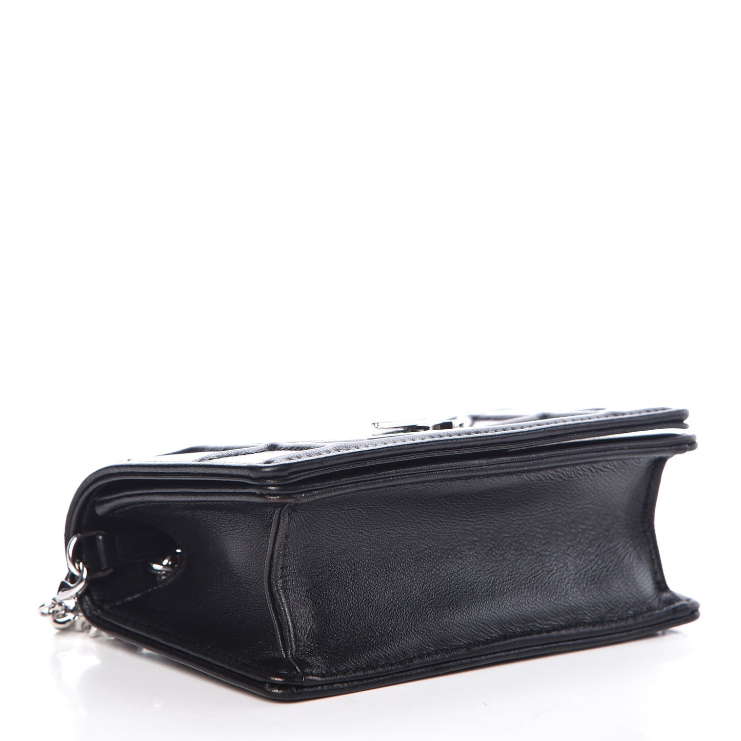 Lambskin Baby Diorama Flap Bag Black