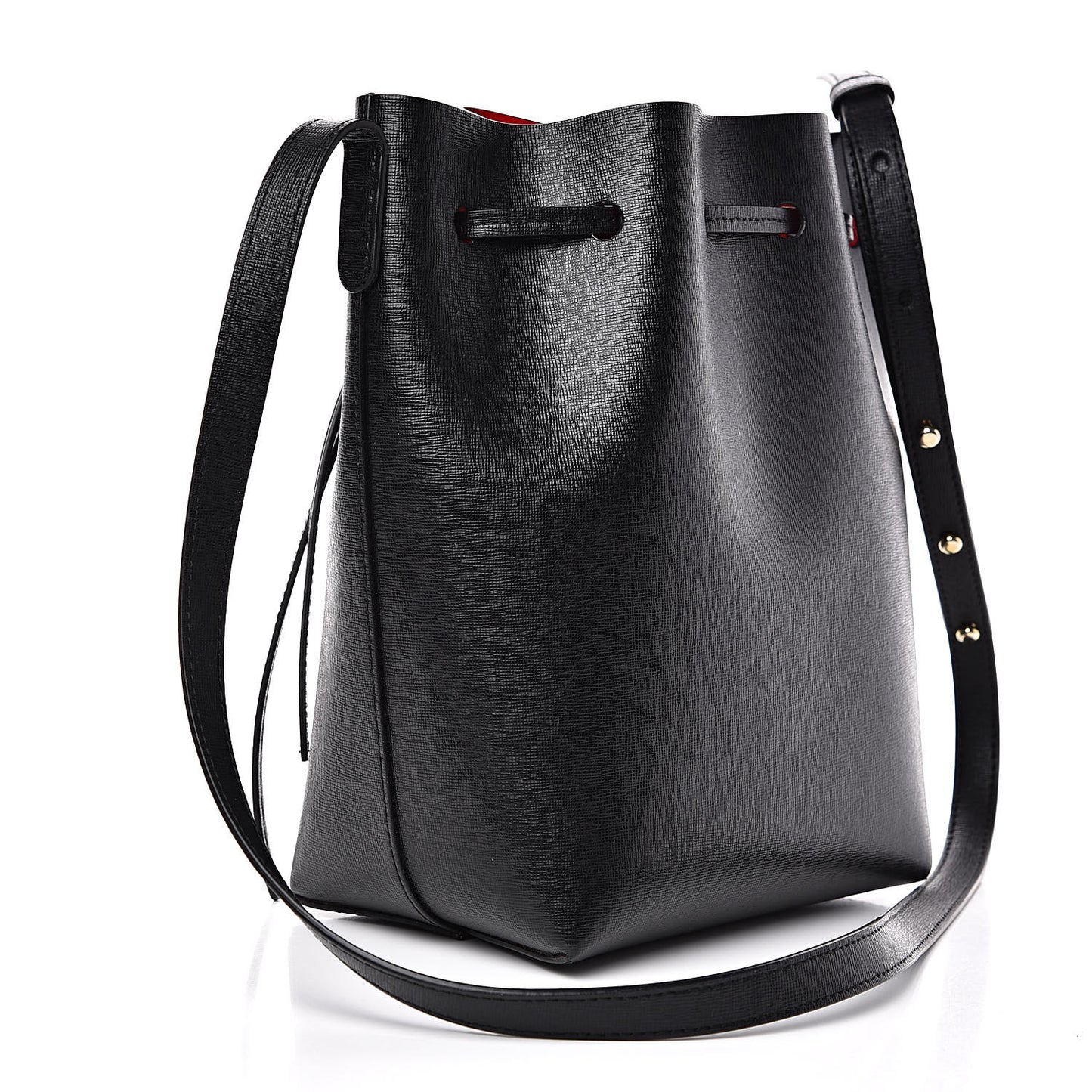 Saffiano Mini Bucket Bag Black Flamma