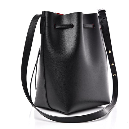 Mansur Gavriel Saffiano Mini Bucket Bag Black Flamma 3 of 11