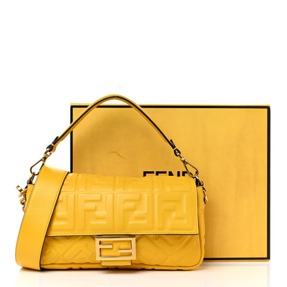 Fendi Nappa FF 1974 Embossed Baguette Mimosa 11 of 11
