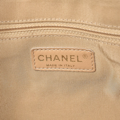 Chanel Calfskin Quilted Small In The Mix Shopping Tote Beige Black 7 of 13