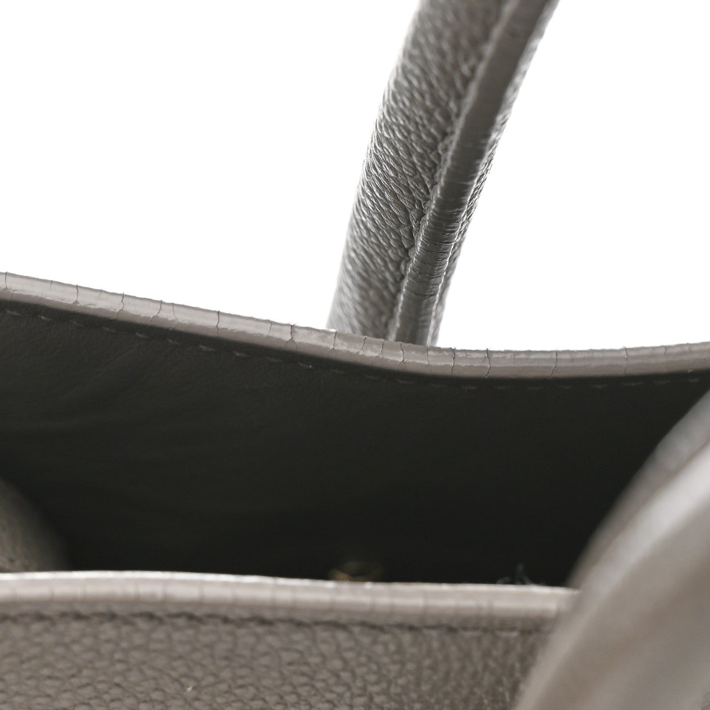 Grained Calfskin Small Sac De Jour Fog