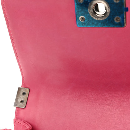 Chanel Galuchat Stingray Small Boy Flap Pink 14 of 14