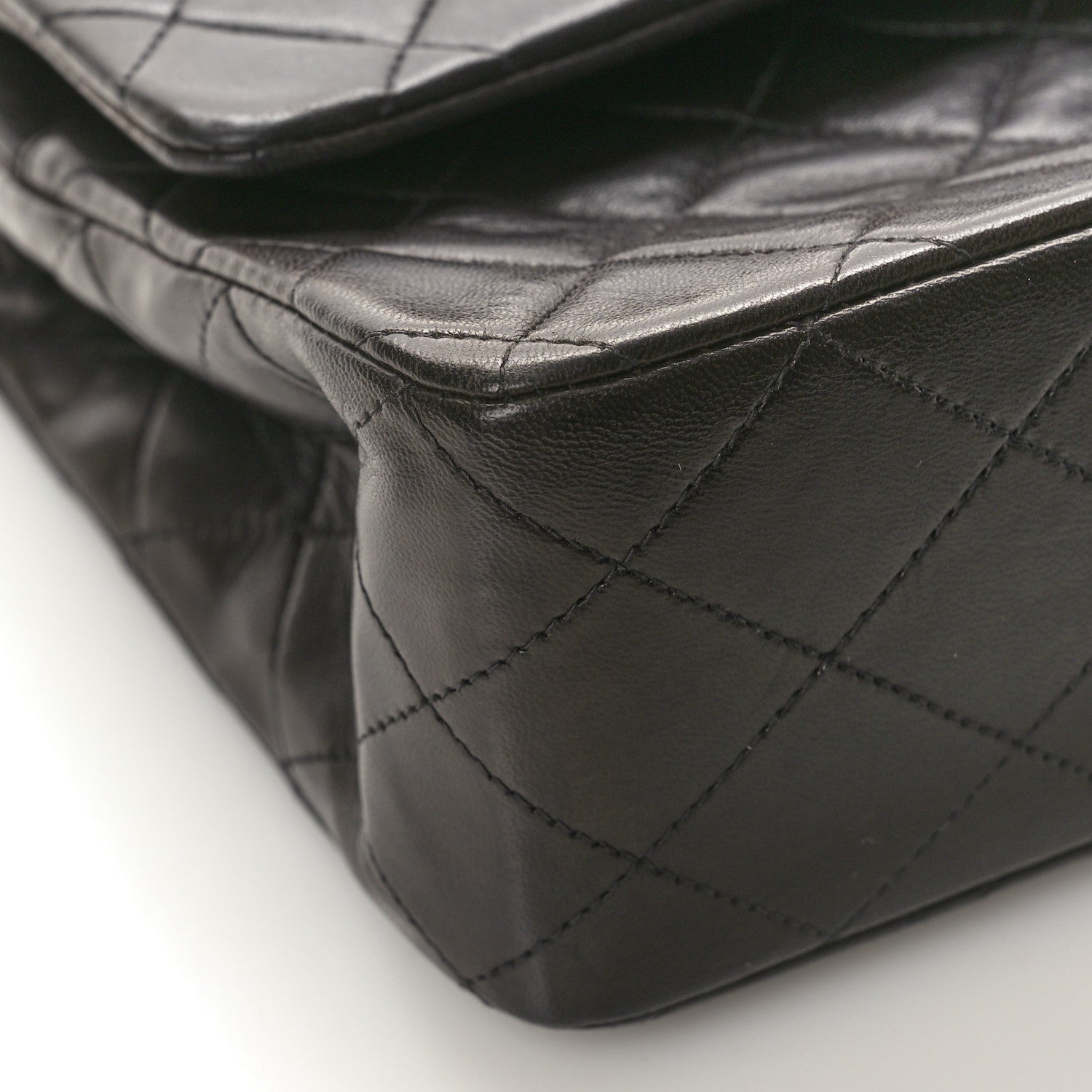 Chanel Lambskin Quilted Medium Double Flap Black 9 of 13