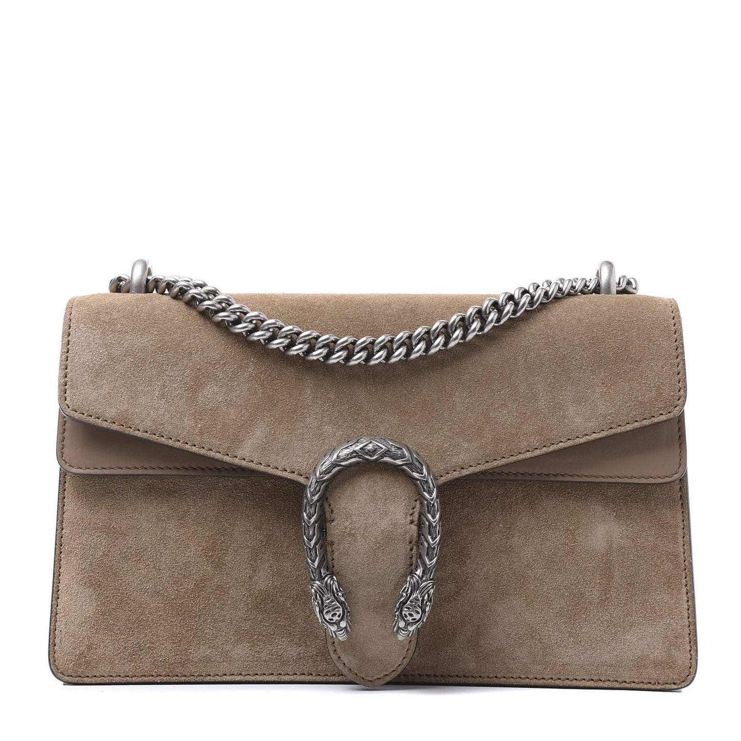 Suede Small Dionysus Shoulder Bag Taupe
