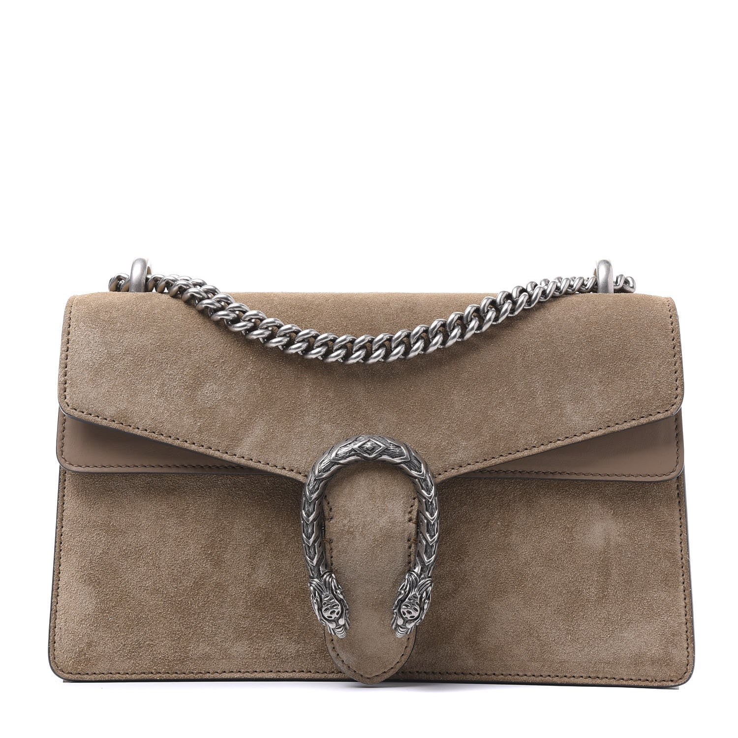 Gucci Suede Small Dionysus Shoulder Bag Taupe 1 of 8