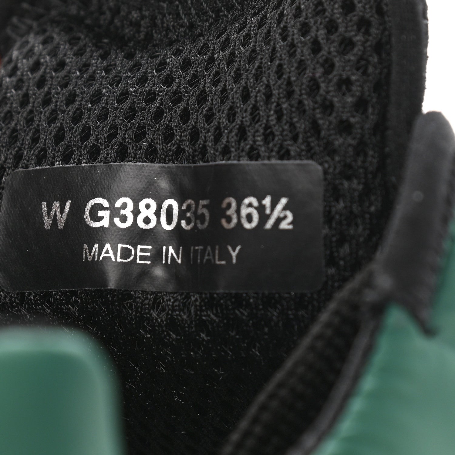 Chanel Nylon Suede Calfskin Womens Logo Sneakers 36.5 Green 8 of 9