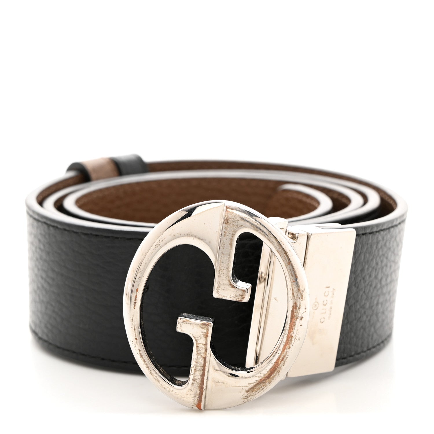 Gucci Calfskin 1973 Reversible Belt 90 36 Black Brown 1 of 5