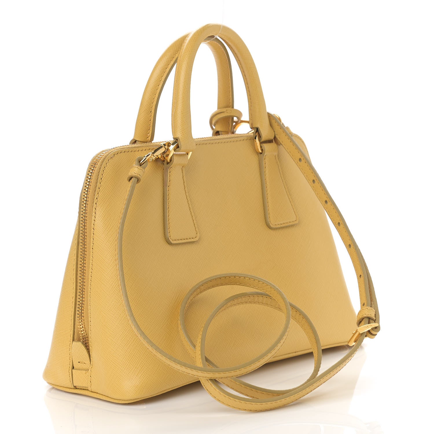Prada Saffiano Lux Small Promenade Tote Mimosa 2 of 11
