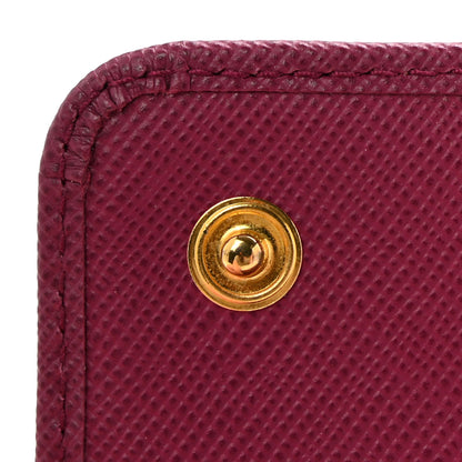 Prada Saffiano Metal Continental Flap Travel Wallet Ametista 6 of 10
