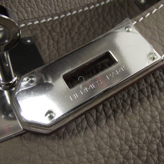 Hermes Taurillon Clemence Jypsiere Gypsy 35 Etoupe 10 of 11