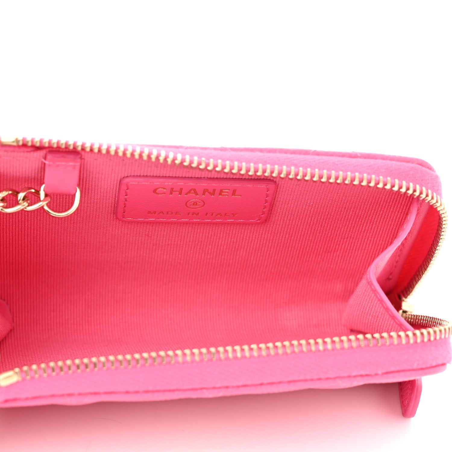 Chanel Caviar Quilted Zipped Key Holder Case Pink 5 of 8