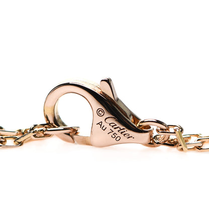 Cartier 18K Pink Gold 2 Diamond LOVE Necklace 4 of 5