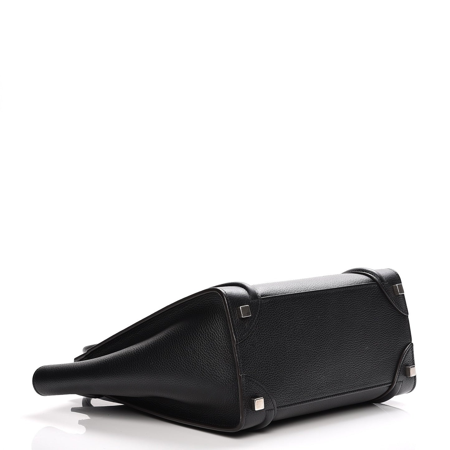 Drummed Calfskin Micro Luggage Black