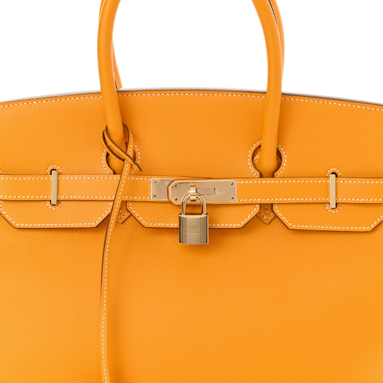 Hermes Epsom Candy Birkin 35 Jaune D'Or Feu 8 of 11