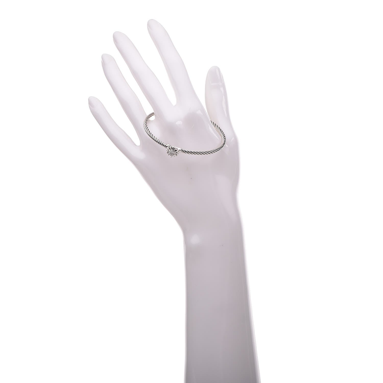 David Yurman Sterling Silver Diamond Starburst Bracelet 2 of 4